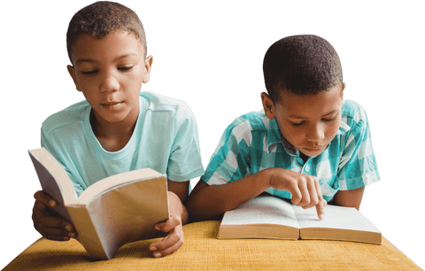 transparent image of boys reading books thoughtfully - Download Free Stock Videos Pikwizard.com