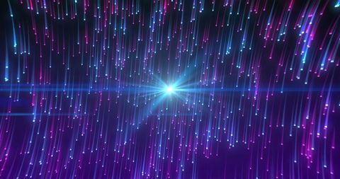 Glowing Star with Falling Pink and Blue Digital Lights - Download Free Stock Images Pikwizard.com