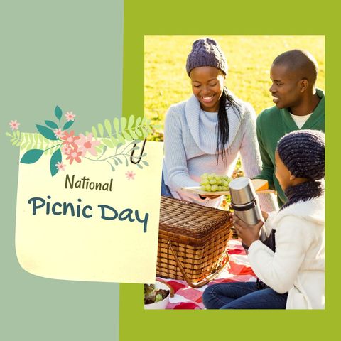 family enjoying national picnic day in park - Download Free Stock Templates Pikwizard.com