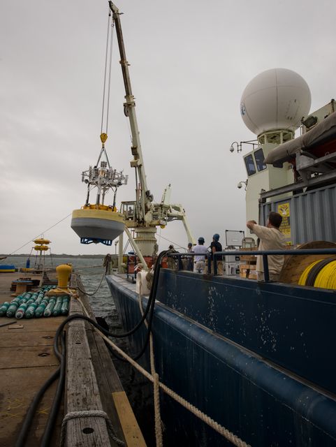 Scientists Deploy Sensor-Laden Buoy onto Research Vessel in Woods Hole - Download Free Stock Photos Pikwizard.com
