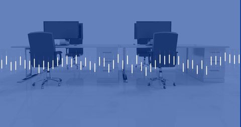 Futuristic Office Workspace with Data Visualization Interface - Download Free Stock Images Pikwizard.com