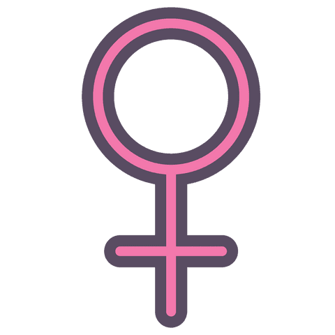 Pink Female Gender Sign on Transparent Background Useful Vector - Download Free Stock Videos Pikwizard.com