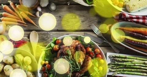 Illuminated Autumn Feast with Fresh Seasonal Vegetables - Download Free Stock Images Pikwizard.com