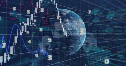 Global Financial Data with Digital Interface Display