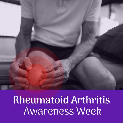 senior man holding knee with rheumatoid arthritis awareness highlight - Download Free Stock Templates Pikwizard.com