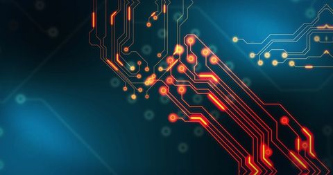 Futuristic Digital Circuit Design in Glowing Neon - Download Free Stock Images Pikwizard.com