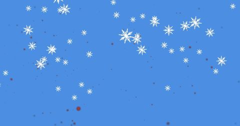 Falling Snowflakes with Red Dots on Blue Background - Download Free Stock Images Pikwizard.com