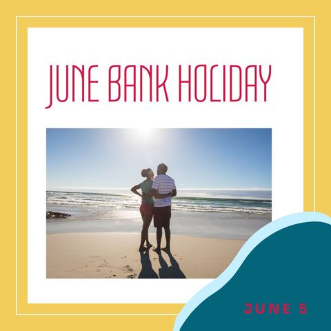 Couple Enjoying June Bank Holiday on Sunny Beach - Download Free Stock Templates Pikwizard.com