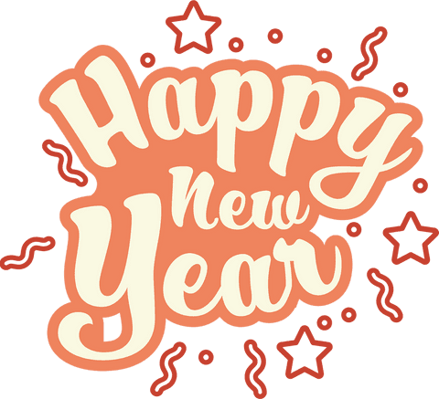 Happy New Year Greeting on Transparent Background - Download Free Stock Videos Pikwizard.com
