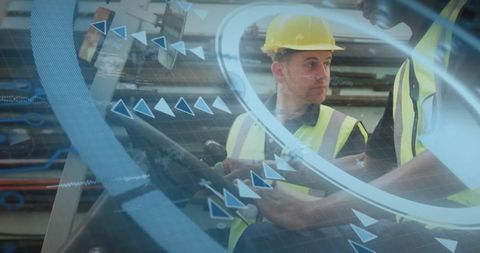 Engineers using advanced ar technology for efficient facility operations