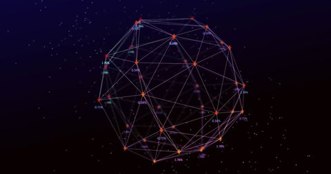 Network of Digital Connections on Abstract Dark Background - Download Free Stock Images Pikwizard.com