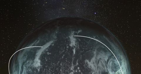 Global Communication Network with Connecting Arcs