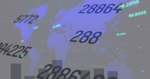 Global Data Visualization Over World Map