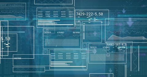 Futuristic Digital Data Interface with Graphs and Codes - Download Free Stock Images Pikwizard.com