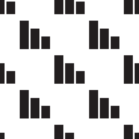 Black statistical charts pattern on transparent background design