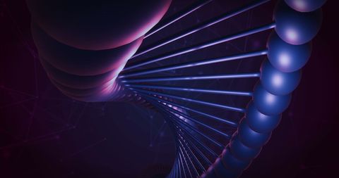 macro view of glowing purple dna strand in abstract setting - Download Free Stock Images Pikwizard.com