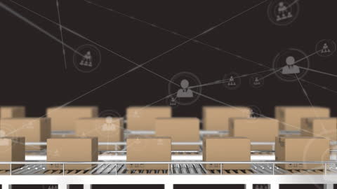 Global Network Concept Illustrating Supply Chain Connectivity