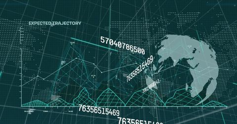 Digital Data Visualization with World Map Backdrop - Download Free Stock Images Pikwizard.com
