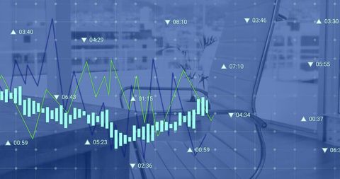 Digital Financial Graph in Modern Office Setting - Download Free Stock Images Pikwizard.com