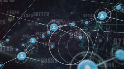 Digital Network Connection of Social Media Data Visualization