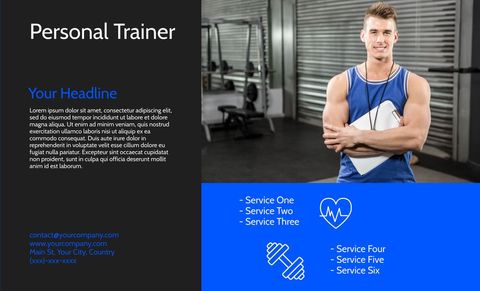 Motivating Personal Trainer in Gym Promoting Fitness Services - Download Free Stock Templates Pikwizard.com