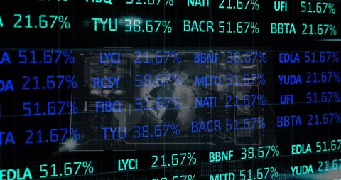 Digital Display with Percentage Values Overlayed on World Map - Download Free Stock Images Pikwizard.com