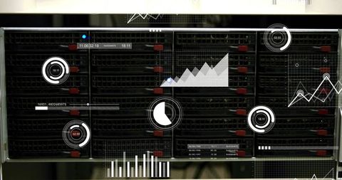 Innovative data visualization overlay on blade server rack