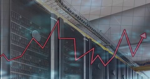 data processing over computer servers in finance context - Download Free Stock Images Pikwizard.com