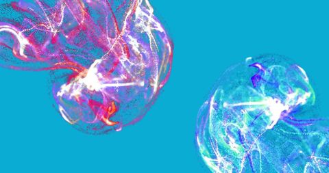 Abstract Glowing Liquid Waves on Blue Background - Download Free Stock Images Pikwizard.com