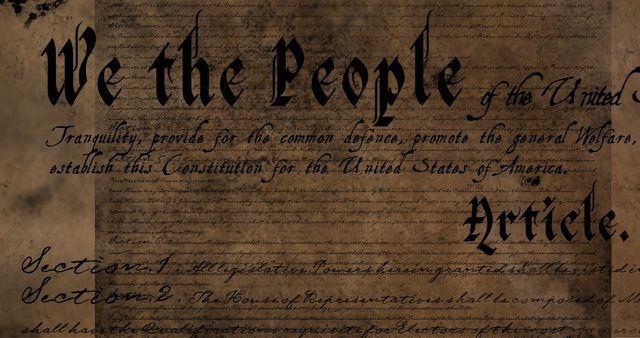 Animated Script of US Constitution on Vintage Background - Download Free Stock Images Pikwizard.com