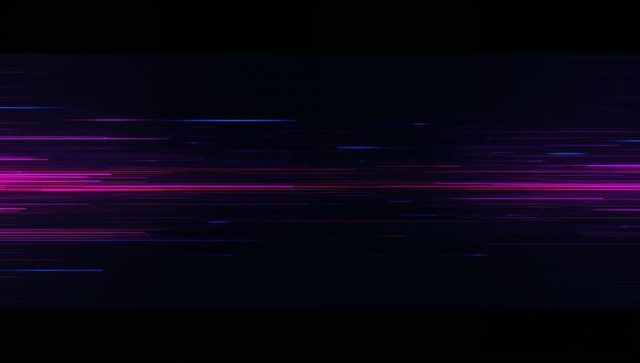 Glowing Neon Streaks in Futuristic Technology Tunnel