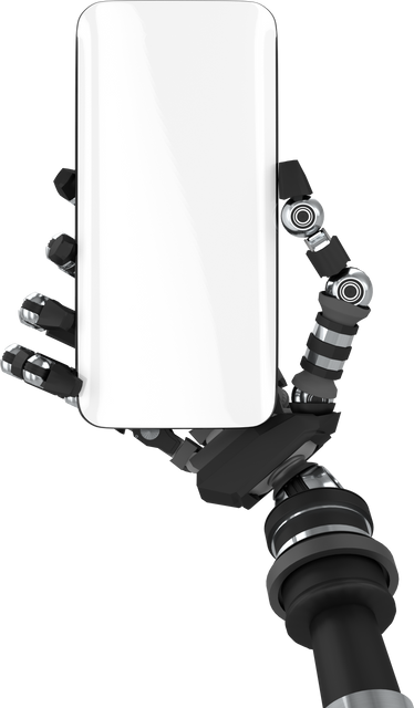 transparent illustration of robotic hand holding smartphone, communication and tech concept - Download Free Stock Videos Pikwizard.com