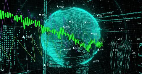 Futuristic Global Data Processing and Analysis - Download Free Stock Images Pikwizard.com