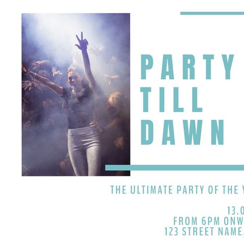 energetic night party with dancing crowd and smoke effects - Download Free Stock Templates Pikwizard.com