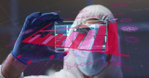 Scientist Analyzing COVID-19 Data with Futuristic Interface - Download Free Stock Images Pikwizard.com