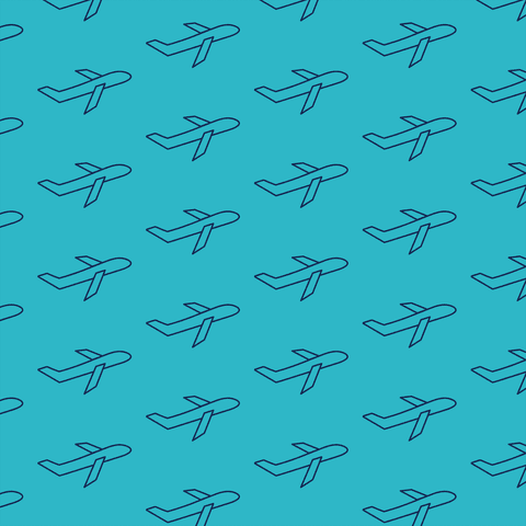 seamless pattern of black airplanes on blue transparent background - Download Free Stock Videos Pikwizard.com