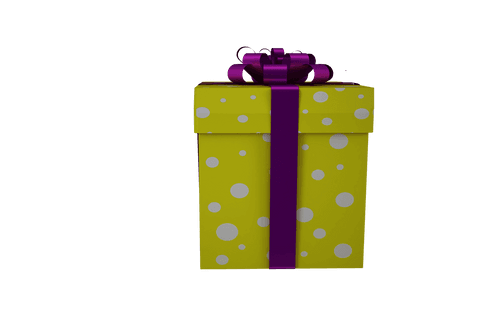 Yellow Gift Box with Purple Ribbon on Transparent Background - Download Free Stock Videos Pikwizard.com