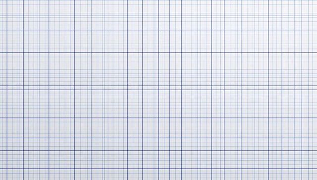 Blue grid graph paper pattern showing thin and bold lines for geometry, design, drafting
