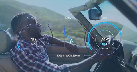 Exploring Scenic Mountain Road with Modern Car Technology