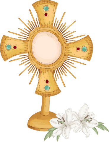 golden monstrance with lilies displaying spiritual elegance transparent - Download Free Stock Videos Pikwizard.com