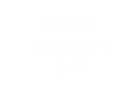 Happy mother's day text on transparent background celebration card