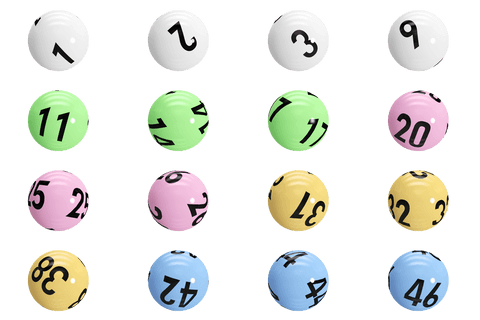 Transparent colorful bingo balls for games and recreational activities