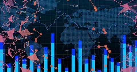 Global Data Visualization with Interactive Graphs and Network Nodes