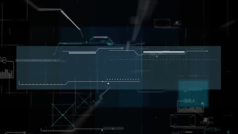 Futuristic Digital Data Interface with HUD Elements