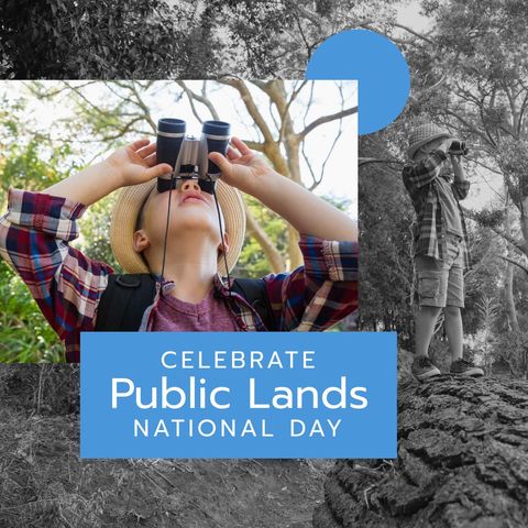 celebrate national public lands day with child observing nature - Download Free Stock Templates Pikwizard.com