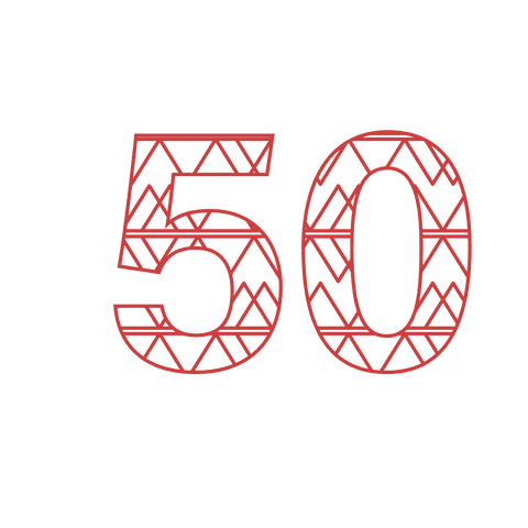 Decorative Red Number 50 with Pattern on Transparent Background - Download Free Stock Videos Pikwizard.com
