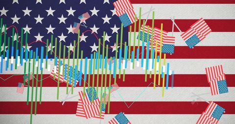US Business Data Analysis and American Patriotism Concept - Download Free Stock Images Pikwizard.com
