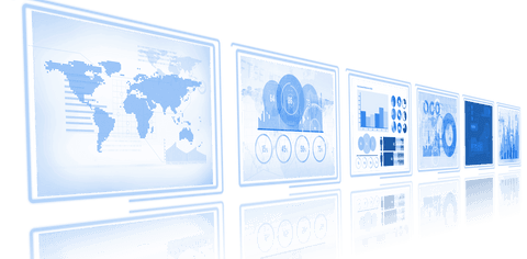 Transparent Digital Screens with Charts and World Map Display - Download Free Stock Videos Pikwizard.com