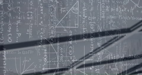 Mathematical Data Processing Overlay with Complex Equations