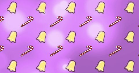 Festive Christmas Cookies on Purple Background